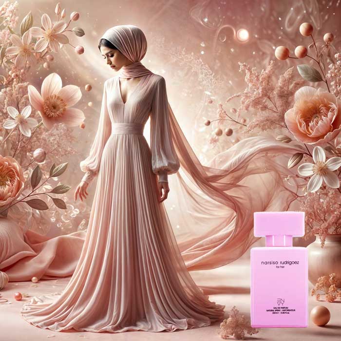 تصویر عطر جیبی نارسیسو رودریگز ان وی 30 میل با طراحی لطیف و در تم صورتی