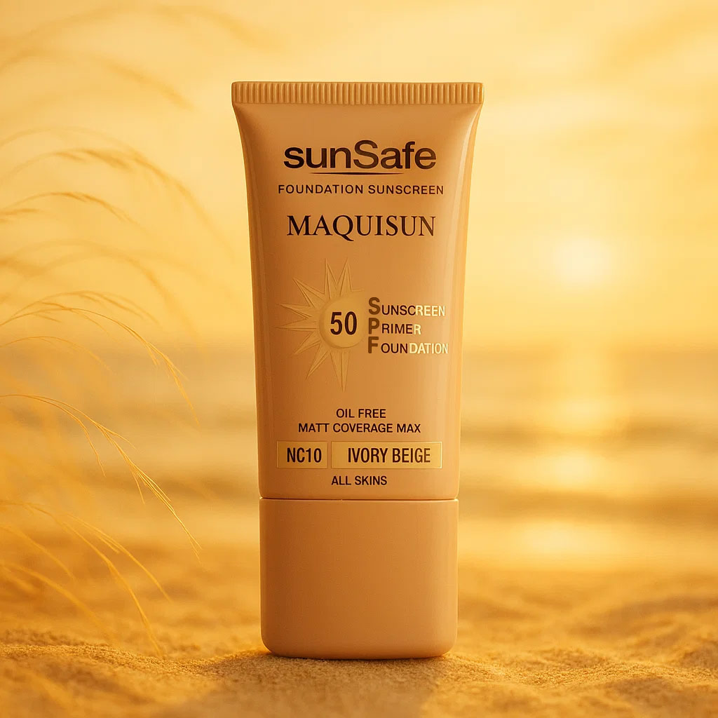 تصویر کرم ضد آفتاب سان سیف Maquisun مدل NC10 با SPF50 مناسب، مناسب انواع پوست – حجم 40 میل