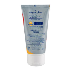 ضد آفتاب بی رنگ سان سیف SPF40 مخصوص آقایان 50 میل