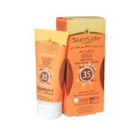 کرم ضد آفتاب SPF35 رنگی سان سیف جلو بسته‌بندی