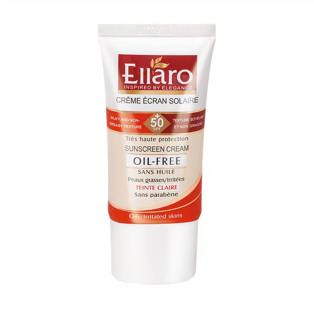 کرم ضد آفتاب بژ روشن فاقد چربی الارو SPF50 | مناسب پوست چرب و جوش‌دار